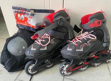 Pattini in linea regolabili Oxelo + set protezioni