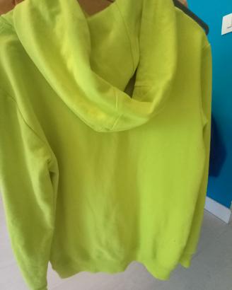 Felpa con cappuccio fluo