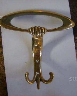 Appendiabito vintage ottone lucido anni 50