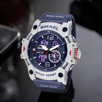 Crono sportivo Dual time/Dual Display Smael Blu/Wh