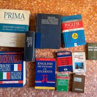 Lotto di libri e dizionari