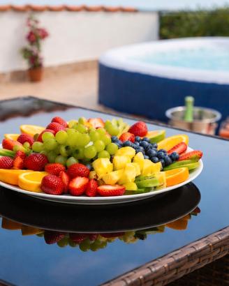 Casa con jacuzzi/giochi/barbecue con vista