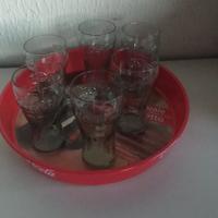 Vassoio Coca cola+ bicchieri 🍷