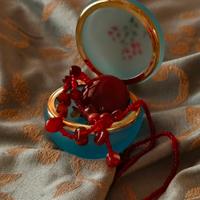 Elegante Portagioie Vintage in Vetro Satinato