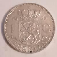 1 Gulden Olandese 1958 in argento 