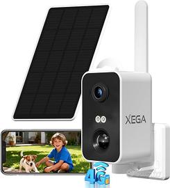 Xega 4G LTE Telecamera Esterno Senza Fili con SIM
