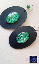 Orecchini Donna Carta Ottone Leggeri Fatto a mano