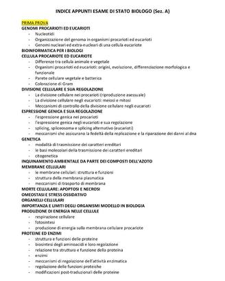 Esame di Stato Biologo Sezione A