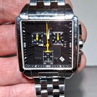 Tissot quadrato crono quadrante nero raro