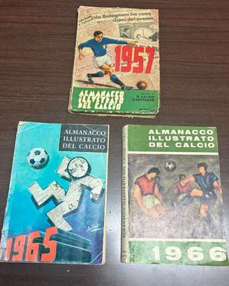 ALMANACCHI ILLUSTRATI DEL CALCIO 1957, 1965, 1966