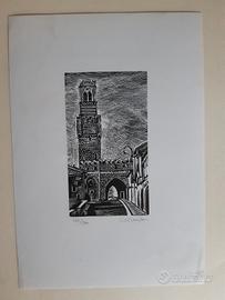 Exlibris Gianni Trevisan Torre di Noale