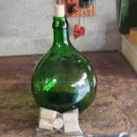 Damigiana in vetro verde