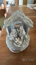 #Presepe decorativo in #ceramica, con #carillon