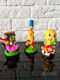 Set 3 Mini Figurine Vintage Looney Tunes  Anni ’90