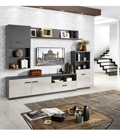 Soggiorno moderno effetto quercia come nuovo