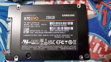 Hard Disk SSD Samsung Evo 870 2,5" Sata 250Gb