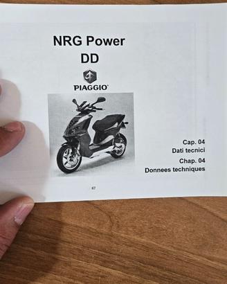 Manuale utente NRG Piaggio power DD uso e manutenz