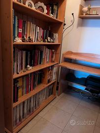 Set Libreria + Scrivania Pino Massello Artigianale