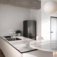 Veneta Cucine - cucina a penisola con frigo