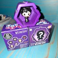 2 mini figures+puzzle wednesday addams nuove