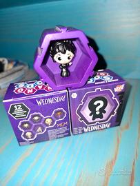 2 mini figures+puzzle wednesday addams nuove