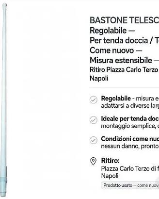 Bastone per tenda o bagno doccia estendibile 