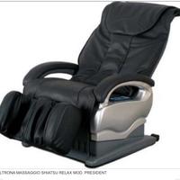 Poltrona shiatsu Usata 2 motori, massaggiante nera