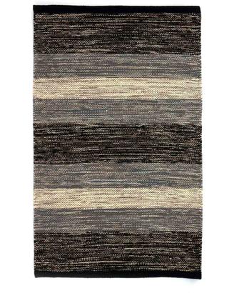 Tappeto 100% cotone Bagno Cucina Grigio Nero 50x80