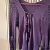 Maglia viola boho-chic LeFuli