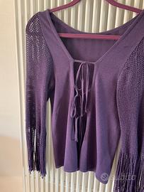 Maglia viola boho-chic LeFuli