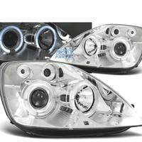 FARI PER FORD FIESTA MK6 02-05 OCCHI ANGEL CROMATI