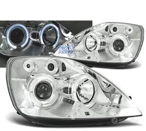 FARI PER FORD FIESTA MK6 02-05 OCCHI ANGEL CROMATI