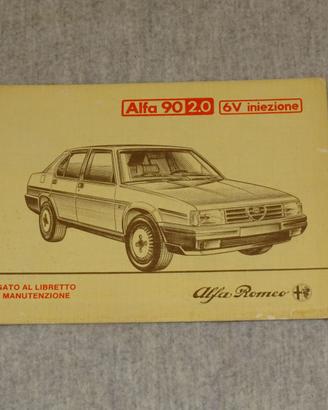 ALLEGATO LIBRETTO ALFA 90 V6 INIEZIONE