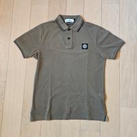 Polo Stone Island olive uomo (tg. S slim) 