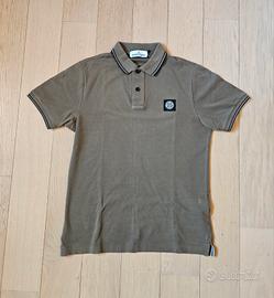 Polo Stone Island olive uomo (tg. S slim) 