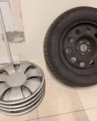 Cerchi in ferro 15 Pollici + copri - Fiat 500L