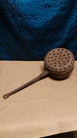 antico scaldino scaldaletto in rame primi 900