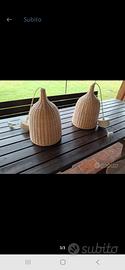 lampadari in rattan