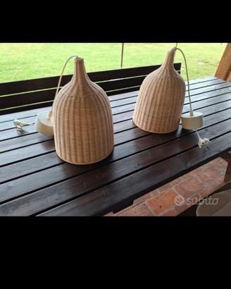 lampadari in rattan