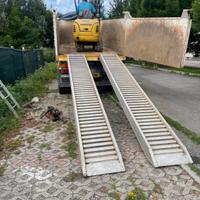 Pedane alluminio per carico escavatore trattori