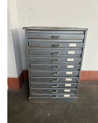 Mobile industriale tipografico vintage  anni 50