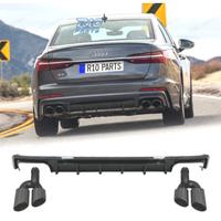 DIFFUSORE AUDI A6 A6 AVANT 19-24 LOOK S6 NERO LUCI