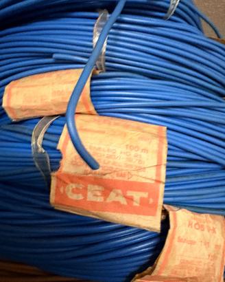 Lotto 5 Matasse Cavo CEAT 1x1mm 100m Blu