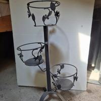 fioriera 3 posti ferro battuto 