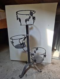 fioriera 3 posti ferro battuto 