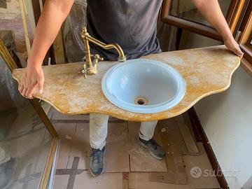 mobile da bagno in marmo