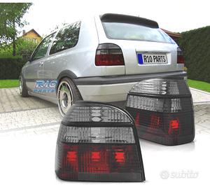 FANALI VOLKSWAGEN VW GOLF 3 91-97 ROSSO AFFUMICATO