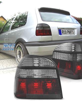 FANALI VOLKSWAGEN VW GOLF 3 91-97 ROSSO AFFUMICATO