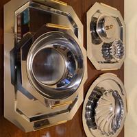 Set vassoi e ciotole acciaio