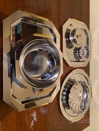 Set vassoi e ciotole acciaio